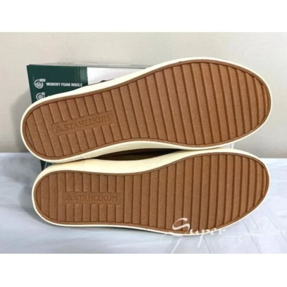 Staheekum Men's Memory Foam Mesh Lining Chelsea Shoes BROWN